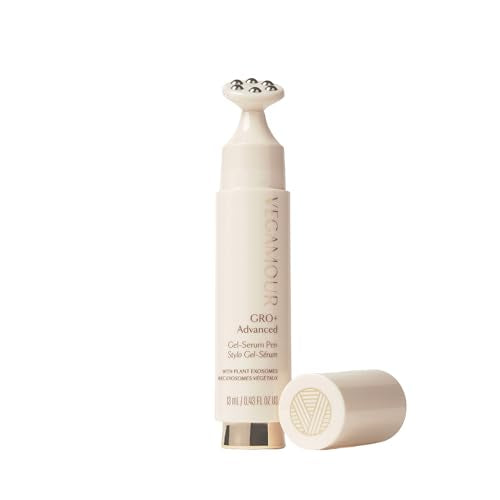 VEGAMOUR GRO+ Advanced Gel-Serum Pen, MD-Formulated - Cooling Massage Applicator, Drip-Free, Reduces Shedding & Breakage, Targeted Areas, Vegan & Cruelty-Free