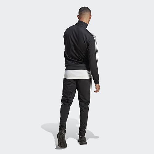 adidas Men's Sportswear Basic 3-stripes Tricot Track Suit, Black, Medium