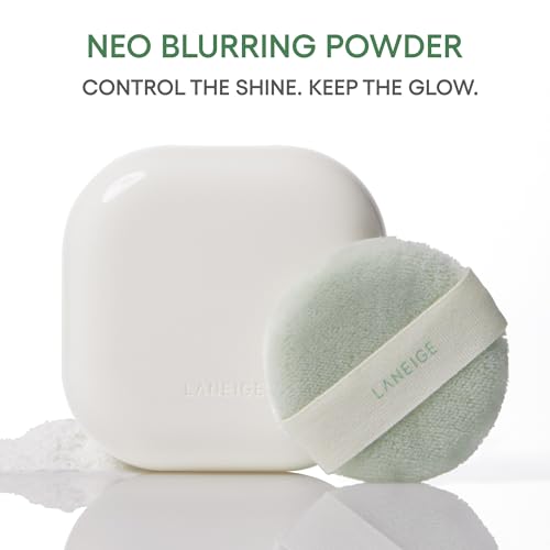 LANEIGE Neo Blurring Powder: Korean Shine Control Compact with Pore Blurring, Smoothing Finish & Travel-Friendly, No Spill Packaging, Refill