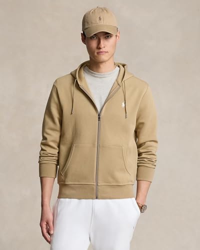 POLO RALPH LAUREN Double Knit Tech Fleece Hoodie (US, Alpha, X-Large, Regular, Regular, Luxury Khaki)