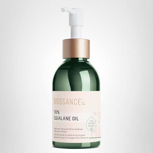 BIOSSANCE 100% Squalane Oil - Vegan Face & Body Oil Moisturizer - 3.3 oz