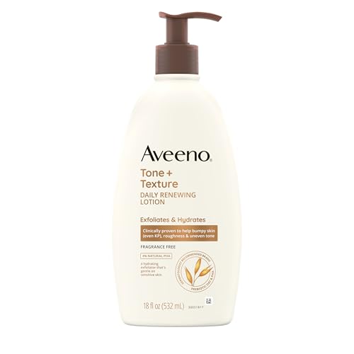 Aveeno Tone + Texture Renewing Body Lotion, Fragrance-Free, 18 fl. oz