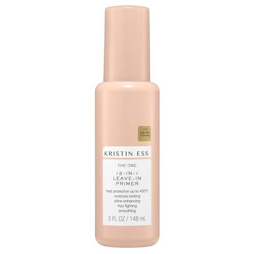 Kristin Ess 12-in-1 Leave-In Conditioner & Heat Protectant Spray – Heat Protection 450°F - Blow Dry + Flat Iron Dry Damaged Hair Protect + Repair - Anti-Frizz Detangler - Color Safe Heat Protectant