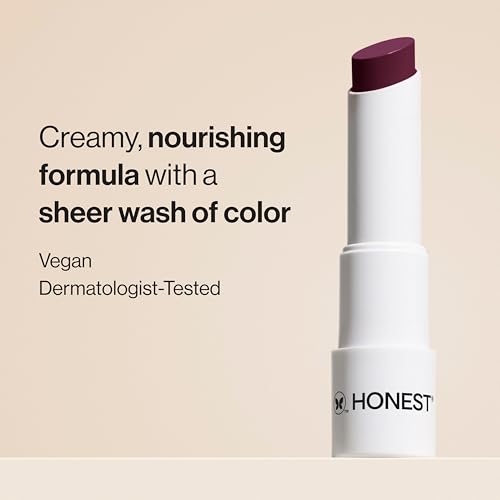 Honest Beauty Tinted Lip Balm, Cruelty-Free, Vegan, Moisturizing, Plum Drop