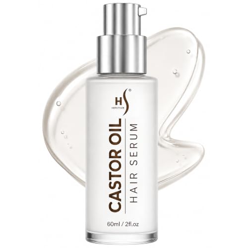 HerStyler Castor Oil Hair Serum - with Argan Oil, Vitamin E, Aloe -2 Fl Oz