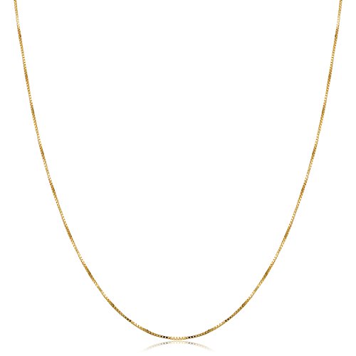 Kooljewelry 10k Yellow Gold Venetian Box Chain Necklace (0.5 mm, 20 inch)