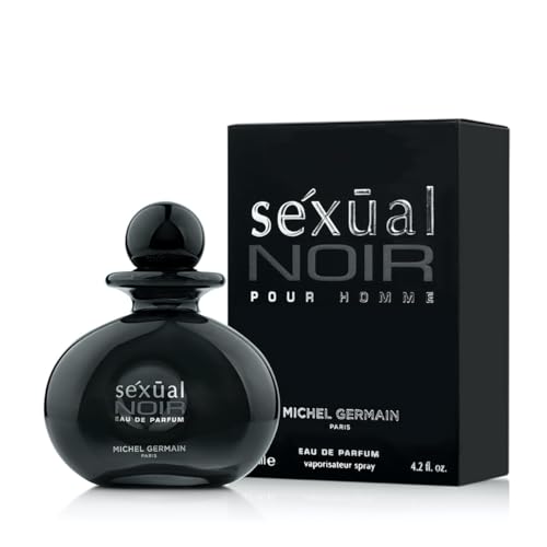 Michel Germain Sexual Noir Pour Homme Eau de Parfum Cologne for Men, Notes of Italian Bergamot, Intoxicating Lavender, Masculine Sweet Tobacco, 4.2 Fl Oz