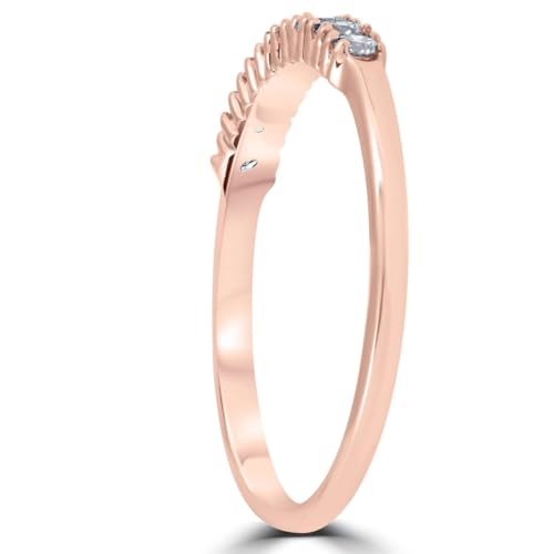 P3 POMPEII3 Pompeii Diamond Wedding Ring 14K Rose Gold - Size 10