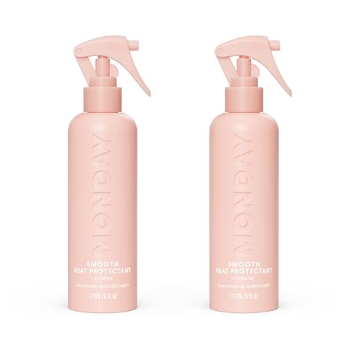 MONDAY HAIRCARE SMOOTH Heat Protectant with Keratin – 6 oz for a Smooth, Polished Finish(Pack of 2)