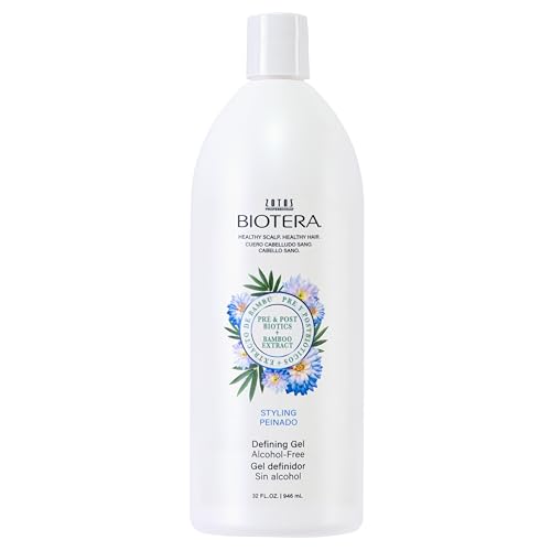 Biotera Styling Defining Hair Gel - Alcohol-Free Flexible Hold for Sculpting & Shaping, Defines Hair with Radiant Shine, No Flaking or Stickiness, Cruelty-Free, Color-Safe, Vegan, 32 Fl Oz
