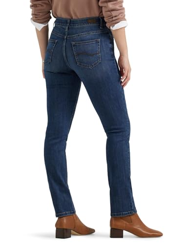 Lee Women's Ultra Lux Comfort with Flex Motion Straight Leg Jean Royal Chakra 14 Medium