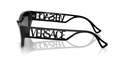 Versace Woman Sunglasses Black Frame, Dark Grey Lenses, 53MM