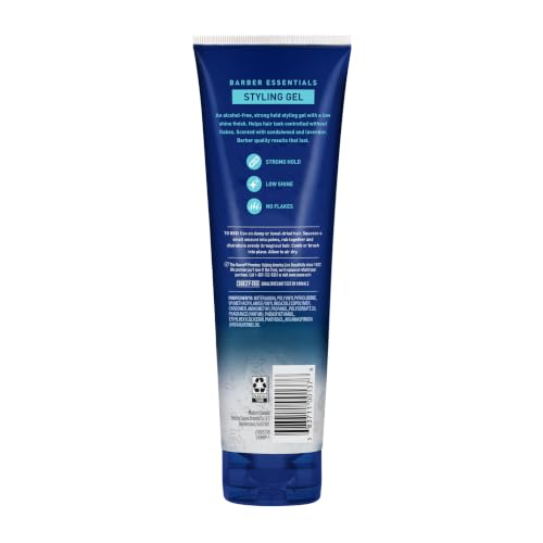 Suave Men Barber Essentials Hair Gel, Strong Hold & Low Shine, 9 oz