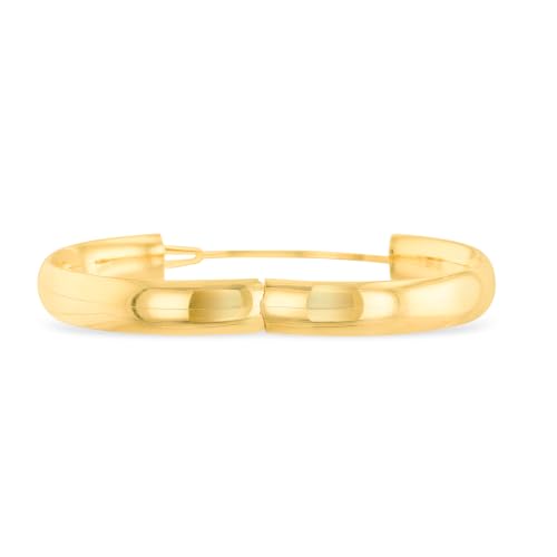 Floreo 14k Yellow Gold 10mm Polished Bangle Bracelet 7 Inch