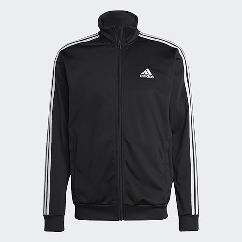 adidas Men's Sportswear Basic 3-stripes Tricot Track Suit, Black, Medium
