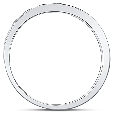 Pompeii 1ct Diamond Wedding Ring 14K White Gold - Size 8.5