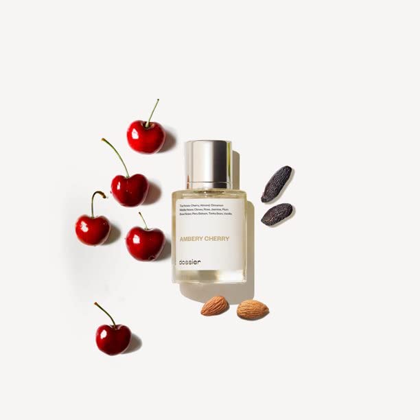 Dossier - Eau de Parfum - Ambery Cherry - Inspired by T.Ford Lost Cherry - Perfume Luxury - Pure Infused - Paraben Free - Vegan - For Women Men Unisex - Fragrance 1.7 oz (Spray 50ml)