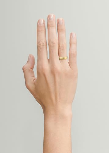 Oxford Ivy Wedding Band Solid 10K Yellow Gold 5mm Beveled Ring, Size 9