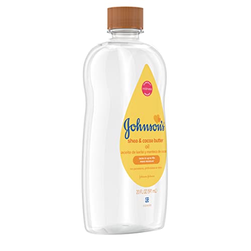 Johnson's Baby Oil with Shea & Cocoa Butter, 20 fl. oz, 6 Pack