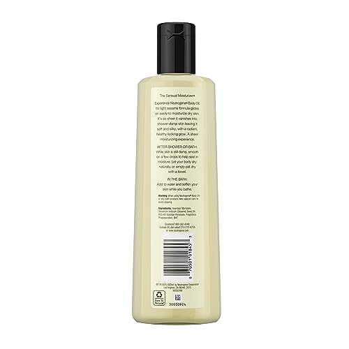 Neutrogena Body Oil Light Sesame Formula, Twin Pack, 16 fl oz