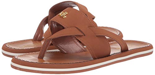 Lauren Ralph Lauren Rosalind Sandal Tan Nubuck Pu 8 B (M)
