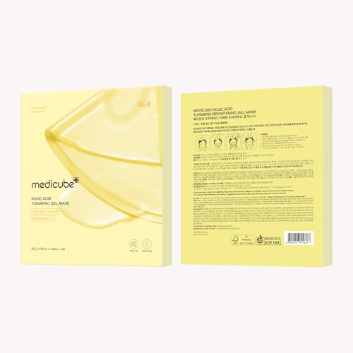 medicube Jelly Gel Mask with Brightening Kojic Acid Turmeric, 4EA