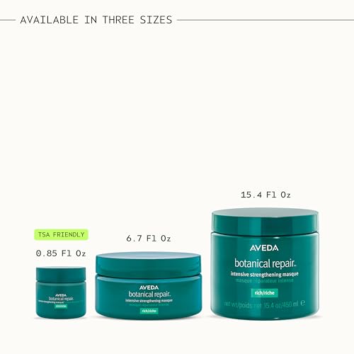 Aveda Botanical Repair Intensive Strengthening Masque Rich | Bond-Building Mask for Stronger Hair | Deep Conditioner | Detangles, Softens Medium to Thick Hair | 94% Naturally Derived*, 0.85 Fl Oz