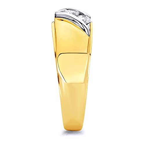Mens 14k Yellow Gold Wedding Band - Size 12