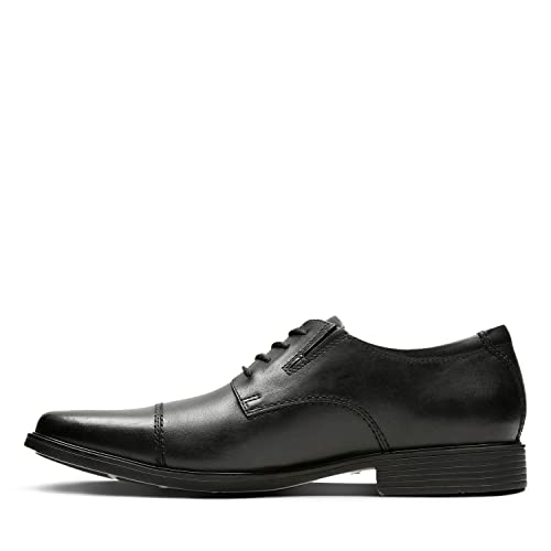 Clarks Men's Tilden Cap Oxford Shoe,Black Leather,11 M US