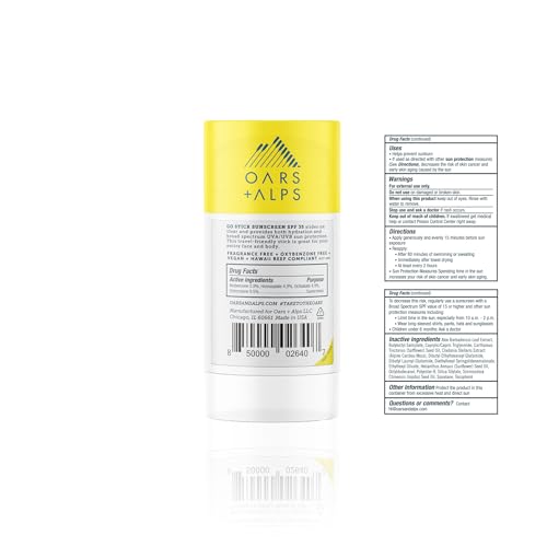Oars + Alps SPF 35 Clear Body Sunscreen Stick, Travel Friendly, 1pk, 1.7oz