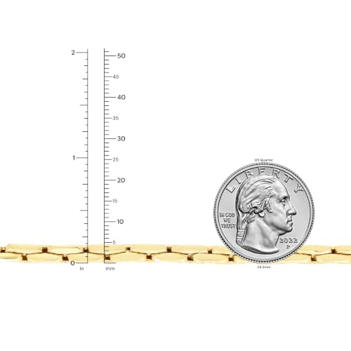 Floreo 14k Yellow Gold 4.5mm Chunky Cable Link Bracelet, 7.5 Inch