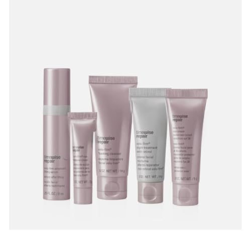 MK Time Wise Repair the Go Set, 5-Piece Travel Size Skincare Kit with Cleanser, Serum, Day Cream, Night Cream, and Eye Cream