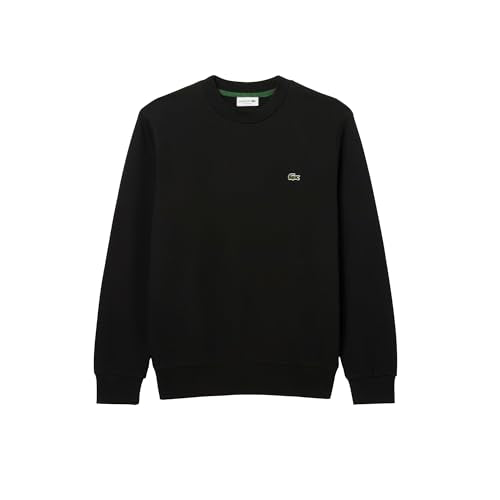 Lacoste Men's Classic Fit Fleece Sweatshirt, Black, Large
