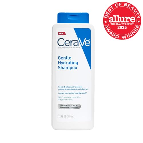 CeraVe Gentle Hydrating Shampoo with Hyaluronic Acid for Hair & Scalp, 12oz