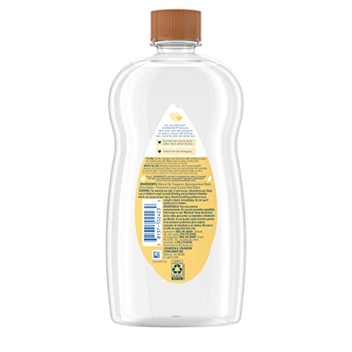 Johnson's Baby Oil with Shea & Cocoa Butter, 20 fl. oz, 6 Pack