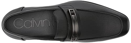Calvin Klein Men's Jameson Loafers, Black Leather 001, 11.5