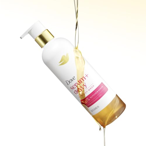 Dove Serum+Shower Oil Body Wash Dewy, Coconut & Geranium Oil, 15.3 fl oz