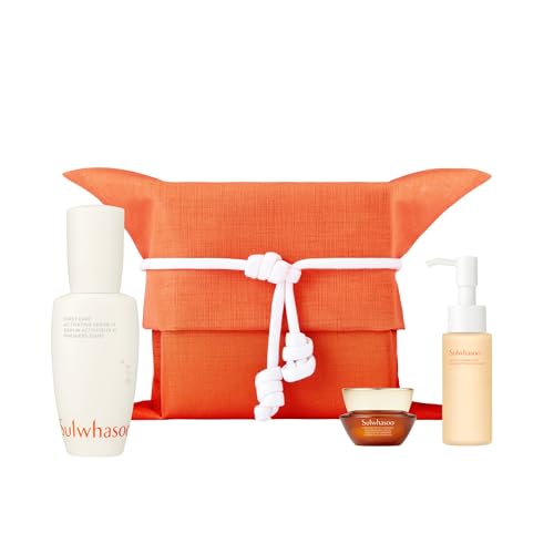 Sulwhasoo Best Icons Set | Korean Ginseng-Powered Skincare 3-piece Anti-Aging Gift Set | Strengthens Skin Barrier | Visibly Improves Wrinkles | Preventative Serum | Includes Full-Size First Care Serum