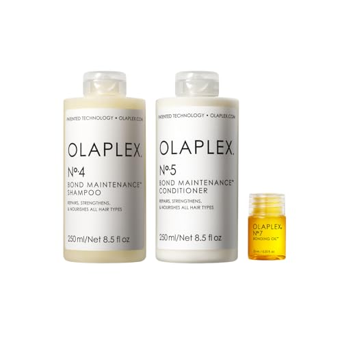 OLAPLEX Wash & Shine Hair Kit | Shampoo & Conditioner Set, Bonding Oil