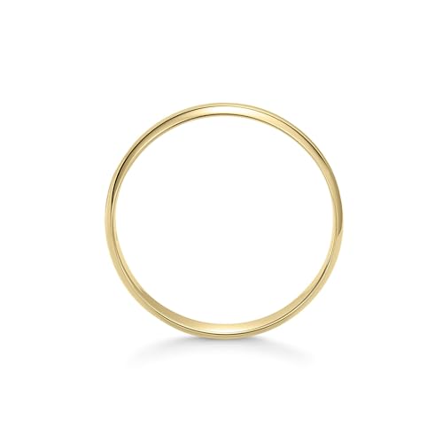 Oxford Ivy Wedding Band Solid 10K Yellow Gold 4mm Plain Ring, Size 12
