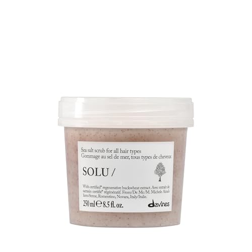 Davines SOLU/Sea Salt Scrub Refreshes Scalp For All Hair Types, 8.5 Fl Oz