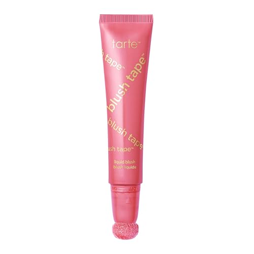 tarte blush tape satin liquid blush – Blendable Buildable Makeup with Mineral Pigments, Mango & Shea Butters for Lightweight Hydrating Smooth Finish, Vegan & Cruelty-Free, full size, coral pink