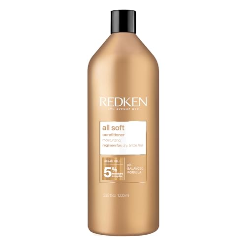 Redken All Soft Conditioner - Moisturizes & Hydrates Dry, Brittle Hair, Softens, Smooths & Adds Shine, Conditioner & Detangler, Safe For Color-Treated Hair