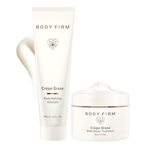 BODY FIRM Crepe Erase 2-Step Treatment, Exfoliant & Firming Cream, 10 FL Oz