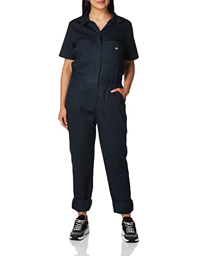 Dickies Women Short Sleeve Flex Coverall, Dark Navy v1, Medium