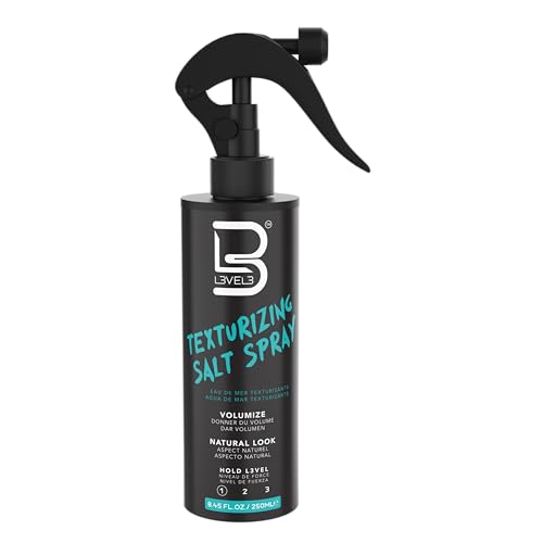 L3 Level 3 Sea Salt Spray for Hair, Texturizing, Beachy Waves, 8.45 fl oz