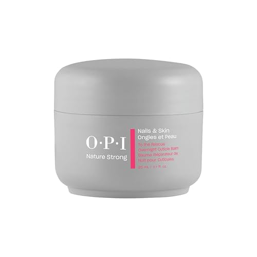 OPI Nature Strong Nails & Skin - To the Rescue Overnight Cuticle Balm | Treatment Locks in Moisture for Dry Cuticles, Nails, and Skin | Enriched with Oils & Shea Butter | 0.7 Fl Oz | 20 mL