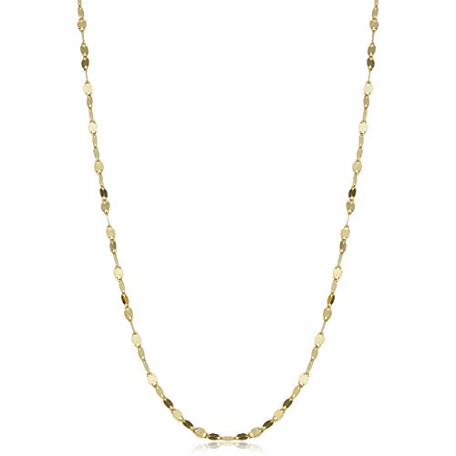 10k Yellow Gold 1.9 mm Mirror Flat Link Chain Necklace (20 inch)