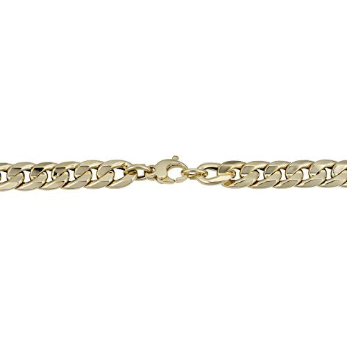 Kooljewelry Mens 14k Yellow Gold Cuban Curb Link Bracelet (8.5 inch)
