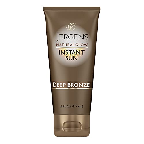 Jergens Natural Glow Instant Tanning Moisturizer, Deep Bronze, 6 fl oz